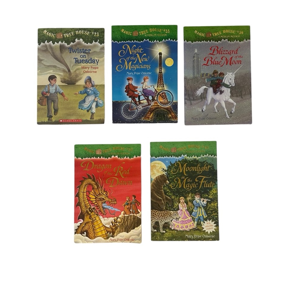SOLD Magic Tree House - Children’s Paperback Book Set- 5 Books in Set.